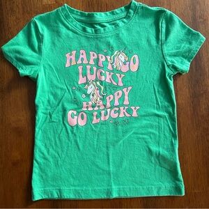 Green Unicorn Graphic Tee | St. Patrick’s Day Shirt | XS (4–5) | Wonder Nation